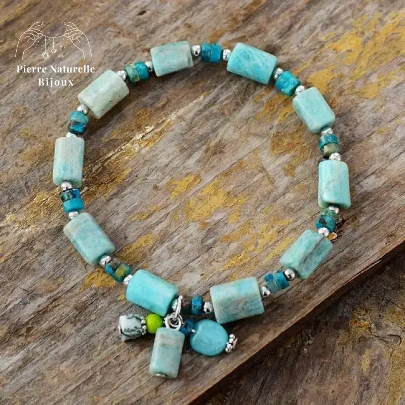 Bracelet "Omoroca" en Amazonite