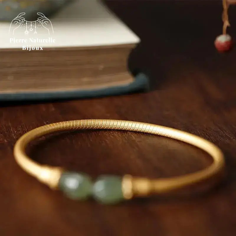 Bracelet "Hygée" en jade | Bracelets | pierre naturelle bijoux
