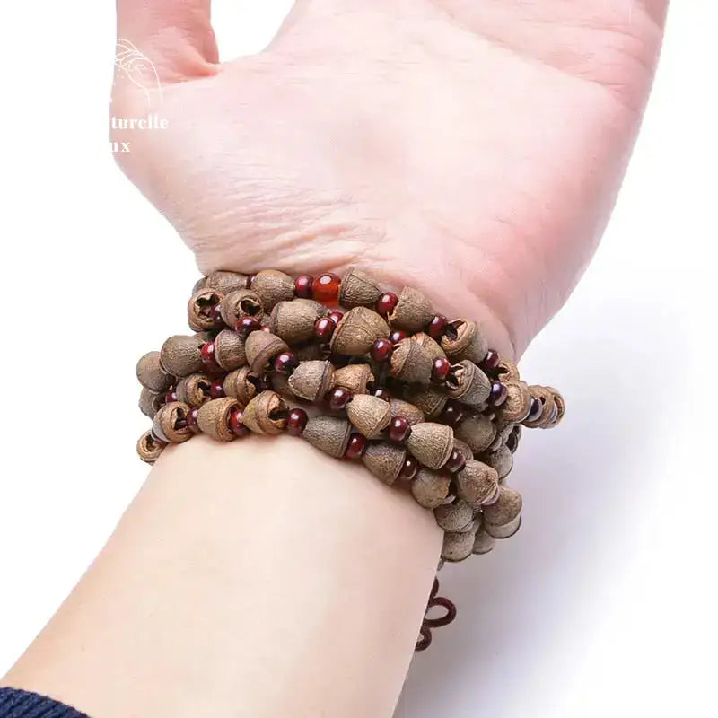 Bracelet mala Tibétain 108 perles en Bois de bodhi | Bracelets | pierre naturelle bijoux