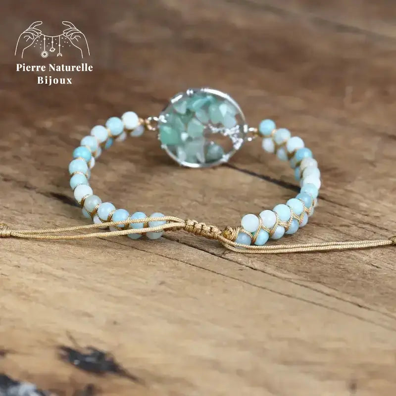 Bracelet wrap "Apparence" en Amazonite | Bracelets | pierre naturelle bijoux