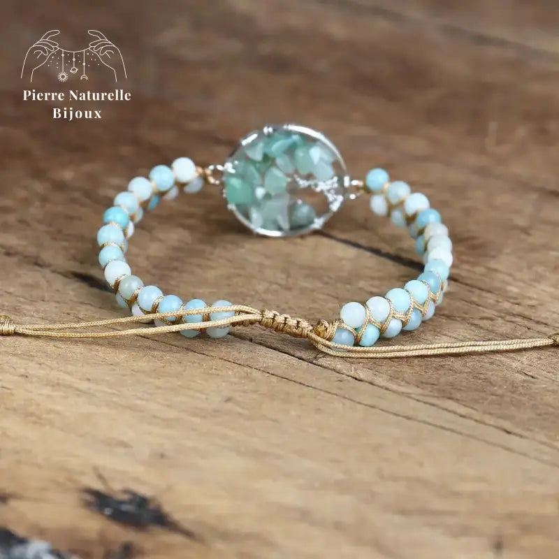 Bracelet wrap "Apparence" en Amazonite | Bracelets | pierre naturelle bijoux