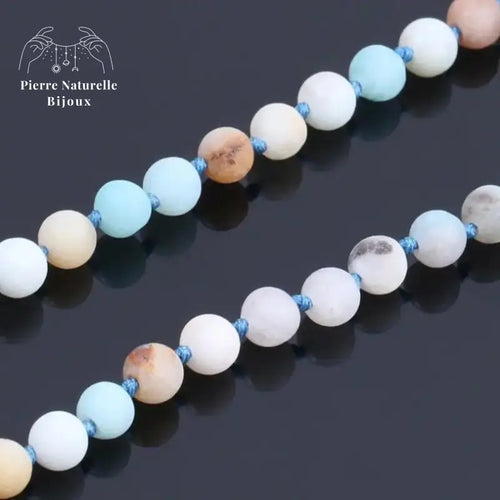 Collier 108 perles "Vishuddha" en Amazonite | Colliers | pierre naturelle bijoux