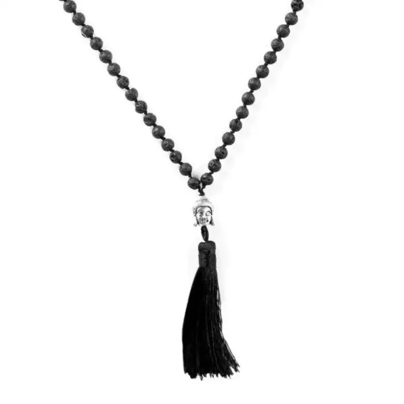 Collier 108 perles en Pierre de lave | Colliers | pierre naturelle bijoux
