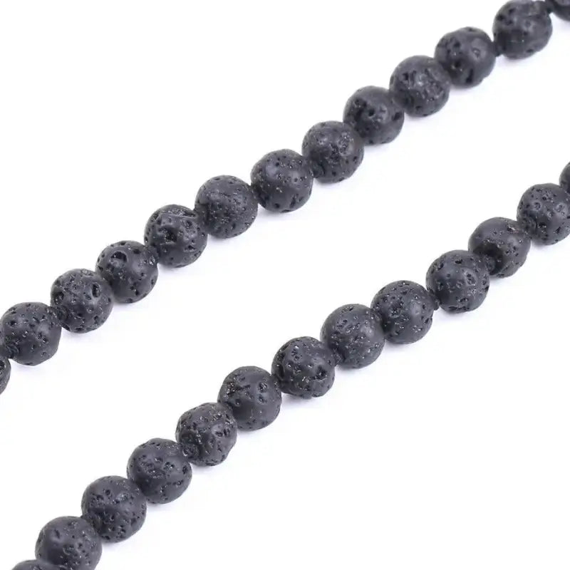 Collier 108 perles en Pierre de lave | Colliers | pierre naturelle bijoux