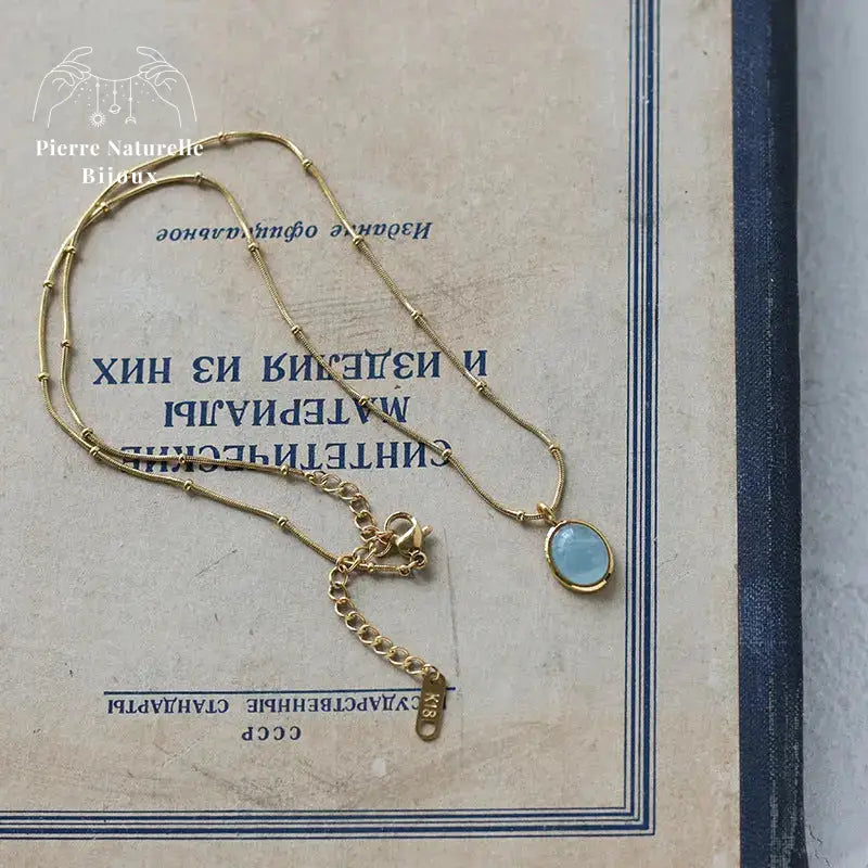 Collier en Aigue-Marine | Colliers | pierre naturelle bijoux