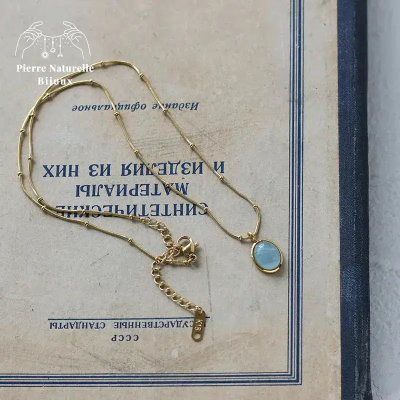 Collier en Aigue-Marine | Colliers | pierre naturelle bijoux