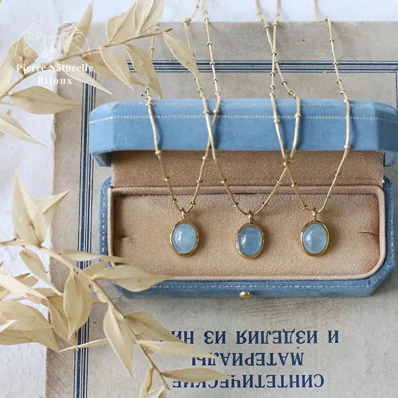 Collier en Aigue-Marine | Colliers | pierre naturelle bijoux