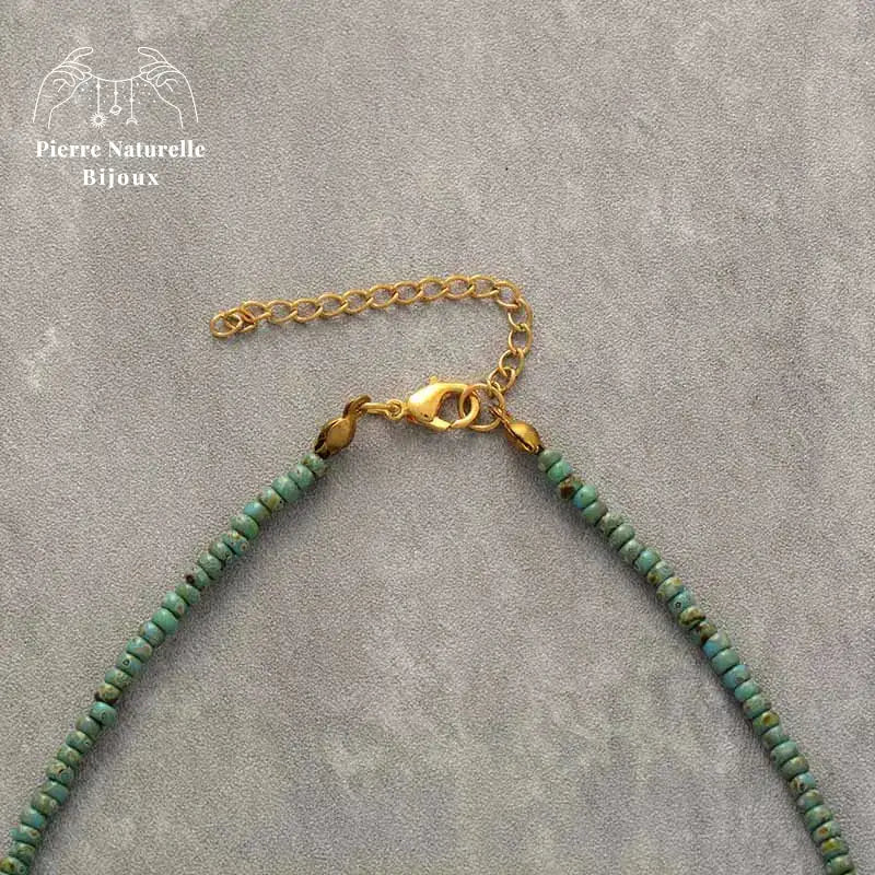 Collier en Amazonite et Perles de rocaille | Colliers | pierre naturelle bijoux