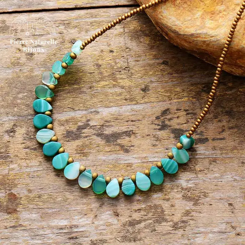 Collier "Quiétude" en Amazonite | Colliers | pierre naturelle bijoux