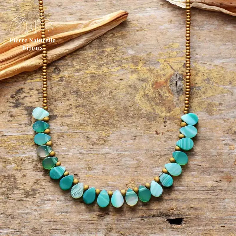 Collier "Quiétude" en Amazonite | Colliers | pierre naturelle bijoux