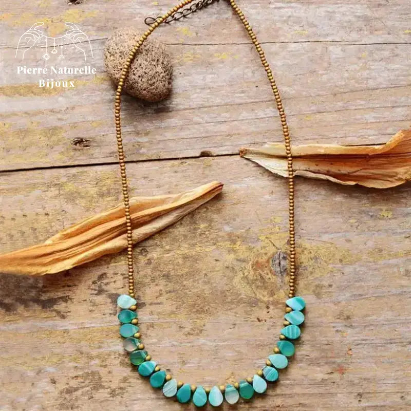 Collier "Quiétude" en Amazonite | Colliers | pierre naturelle bijoux