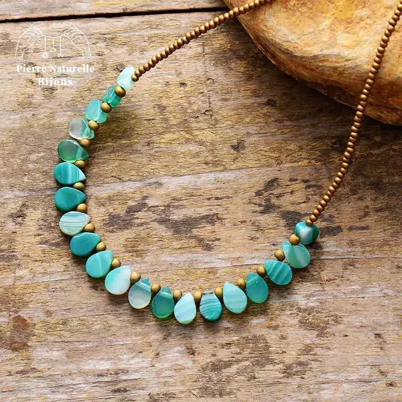 Collier "Quiétude" en Amazonite | Colliers | pierre naturelle bijoux