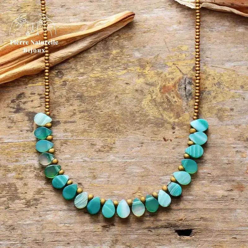 Collier "Quiétude" en Amazonite | Colliers | pierre naturelle bijoux