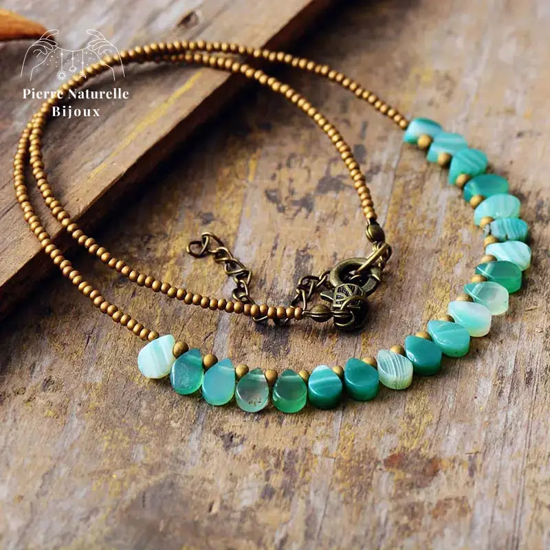 Collier "Quiétude" en Amazonite | Colliers | pierre naturelle bijoux
