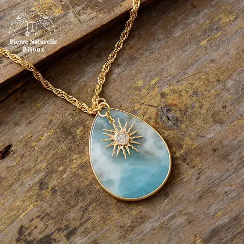 Collier "Rayonnant" en Amazonite | Colliers | pierre naturelle bijoux