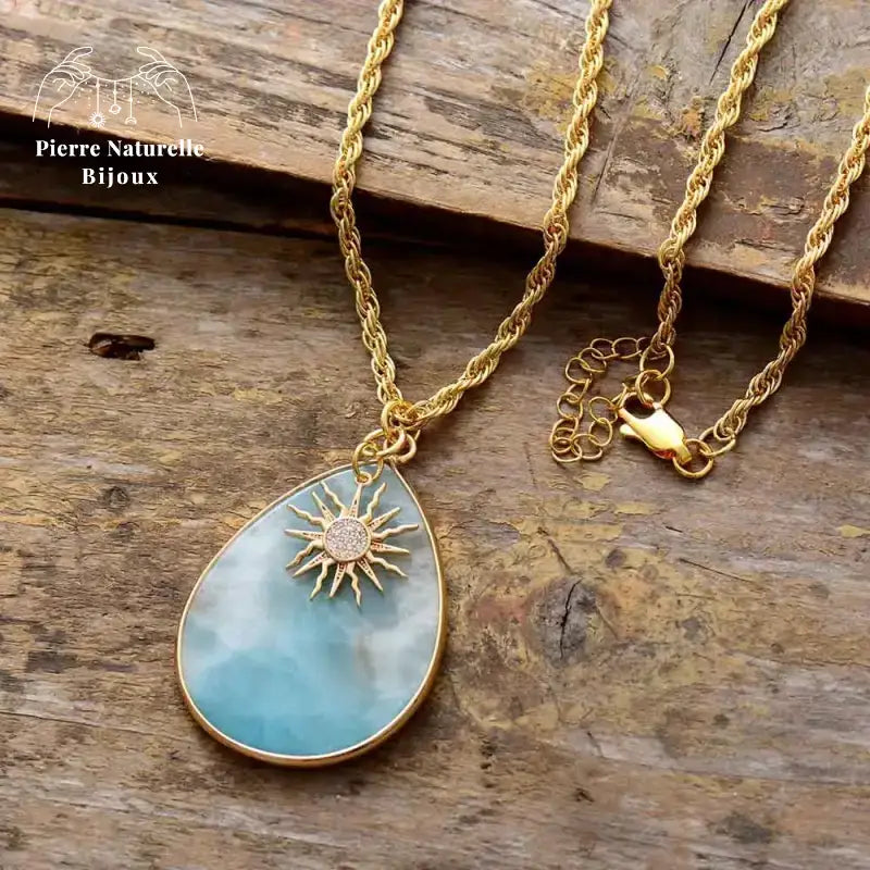 Collier "Rayonnant" en Amazonite | Colliers | pierre naturelle bijoux