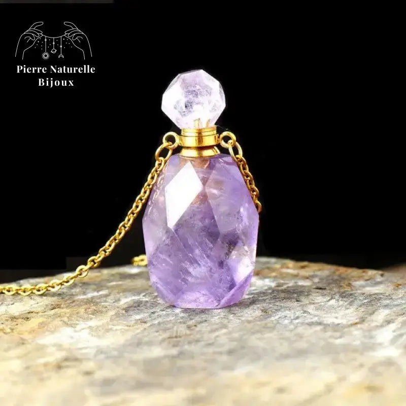Collier en Améthyste diffuseur de parfum