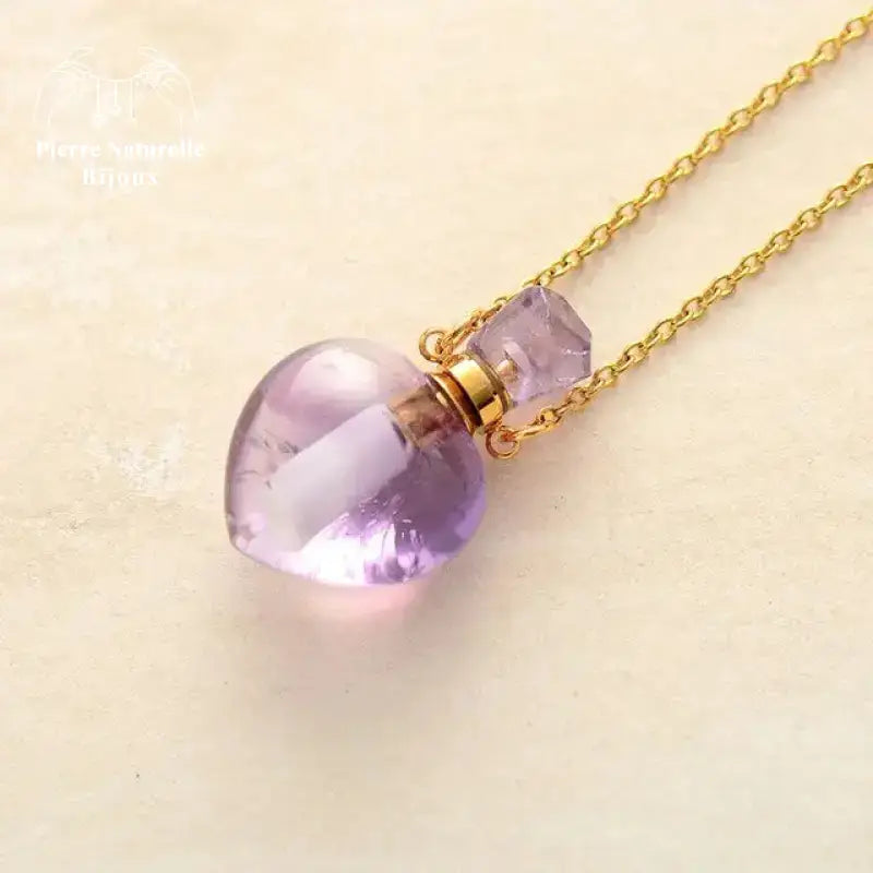 Collier diffuseur de parfum en Améthyste