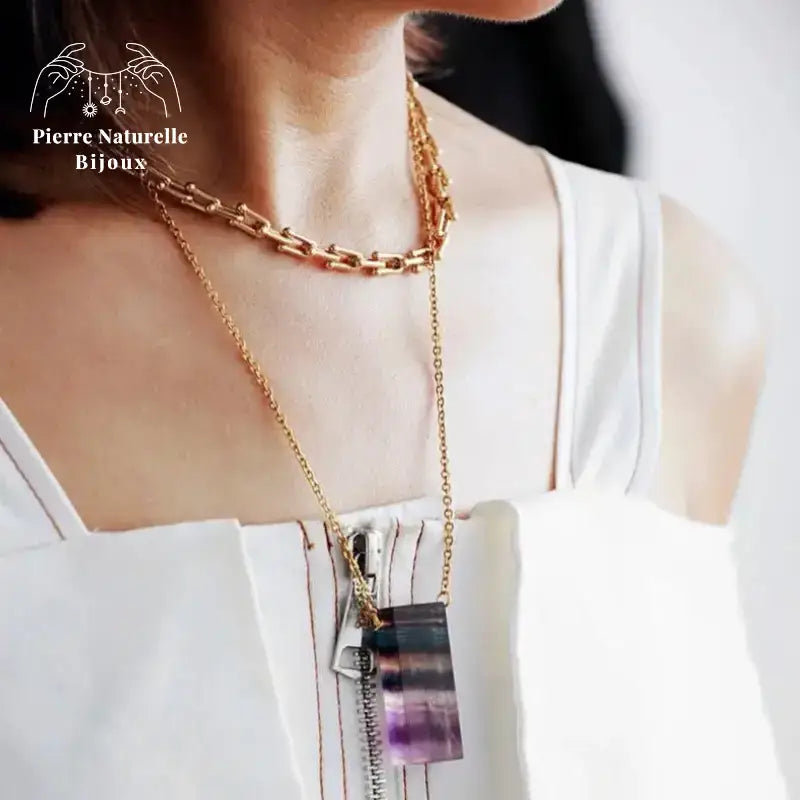 Collier en Fluorite | Colliers | pierre naturelle bijoux