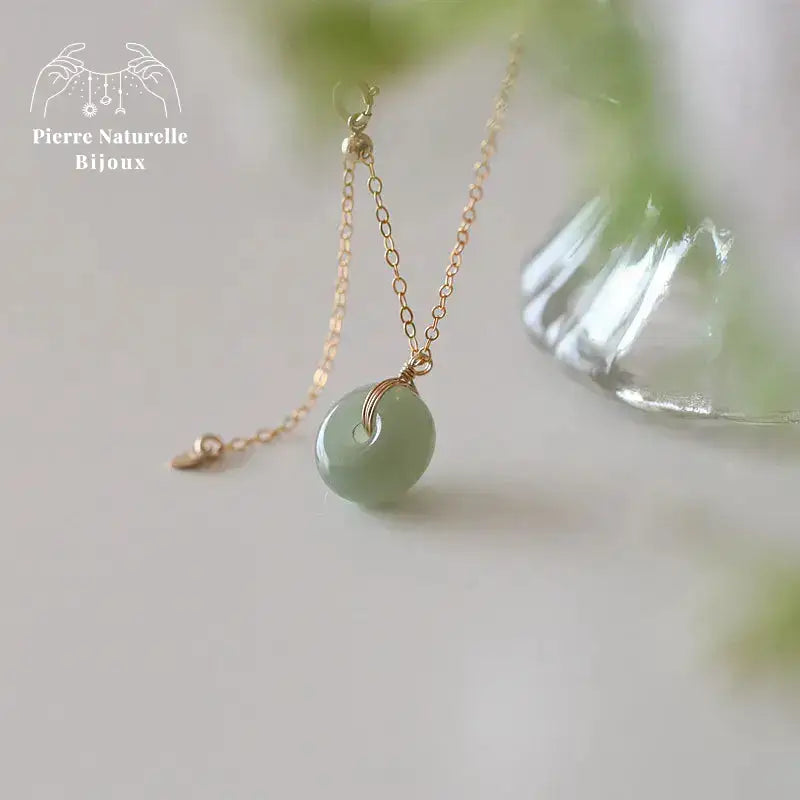 Collier "Phénix" en Jade | Colliers | pierre naturelle bijoux