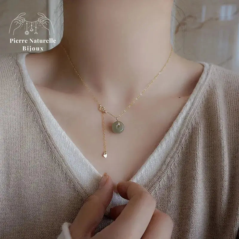 Collier "Phénix" en Jade | Colliers | pierre naturelle bijoux