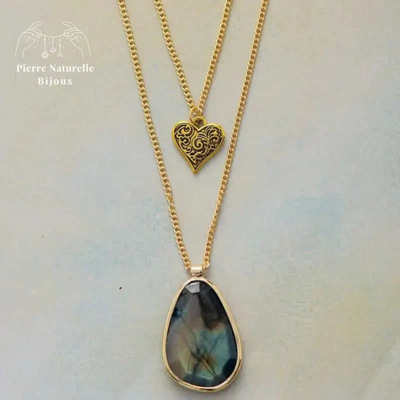 Collier "Bonté" en Labradorite | Colliers | pierre naturelle bijoux