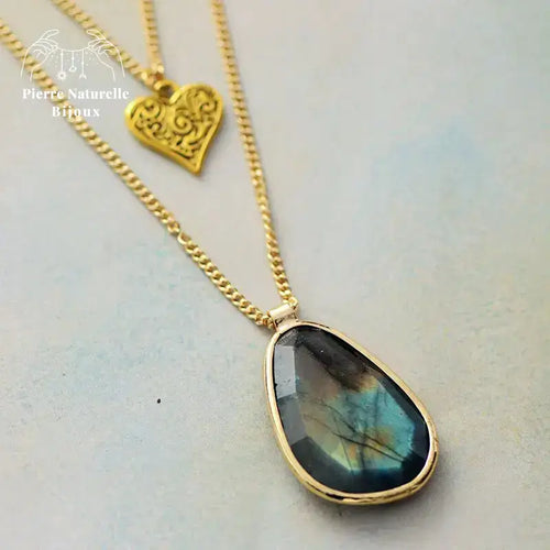 Collier "Bonté" en Labradorite | Colliers | pierre naturelle bijoux