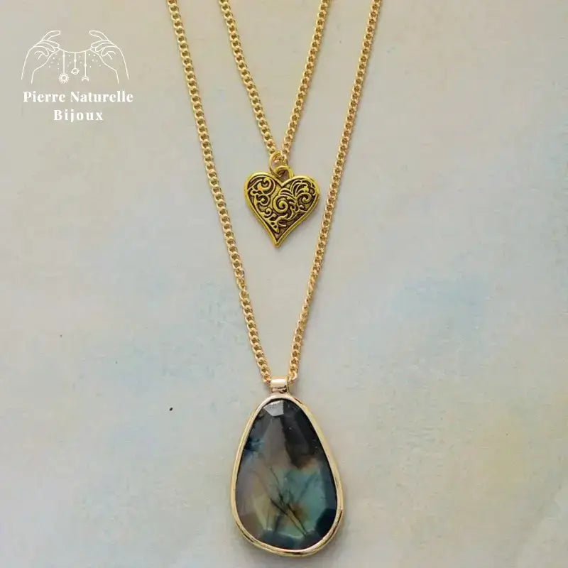 Collier "Bonté" en Labradorite | Colliers | pierre naturelle bijoux