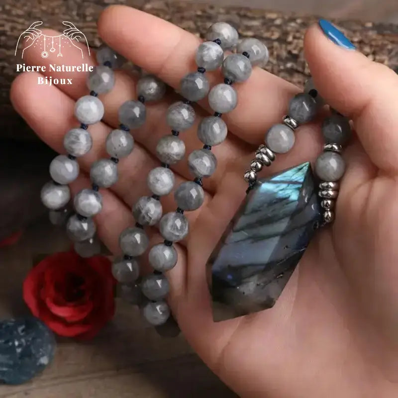 Collier "Cohésion" en Labradorite | Colliers | pierre naturelle bijoux