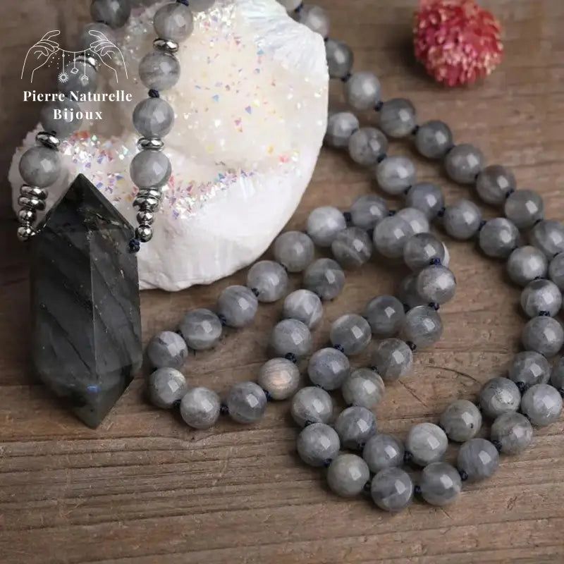Collier "Cohésion" en Labradorite | Colliers | pierre naturelle bijoux