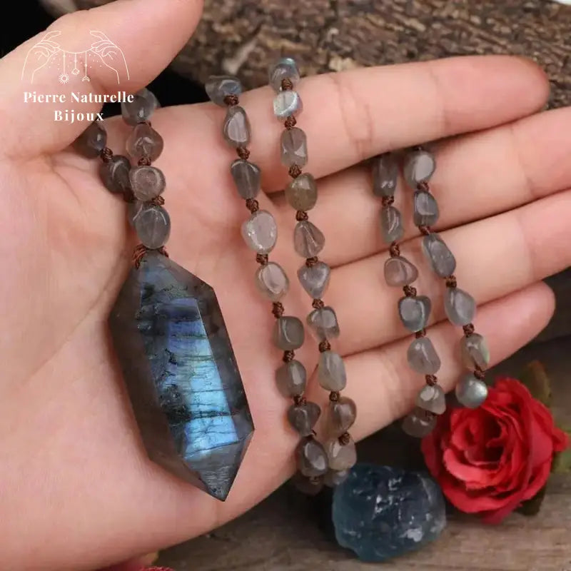 Collier "Mobilité" en Labradorite | Colliers | pierre naturelle bijoux