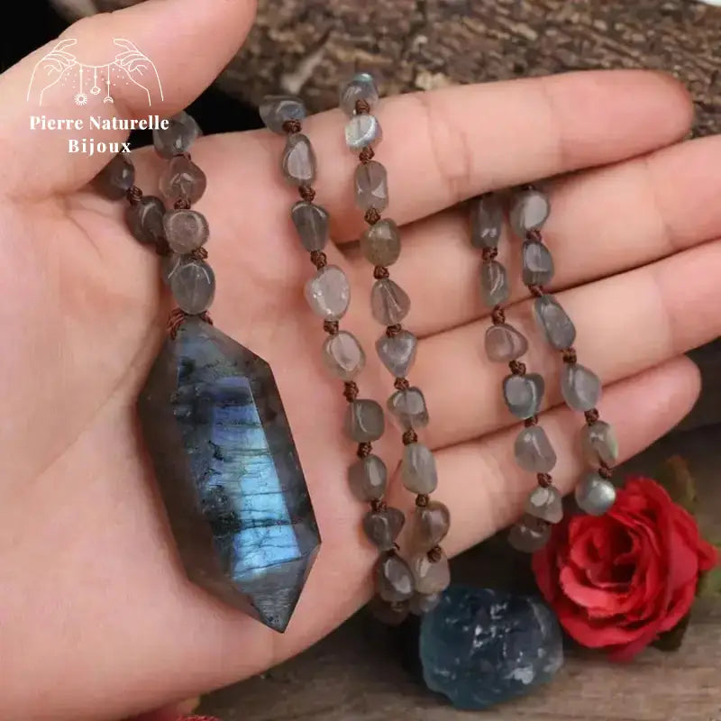 Collier "Mobilité" en Labradorite | Colliers | pierre naturelle bijoux