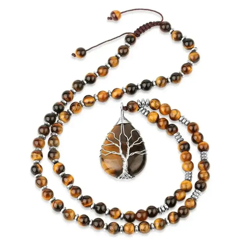 Collier "Sérénité" en il de tigre | Colliers | pierre naturelle bijoux