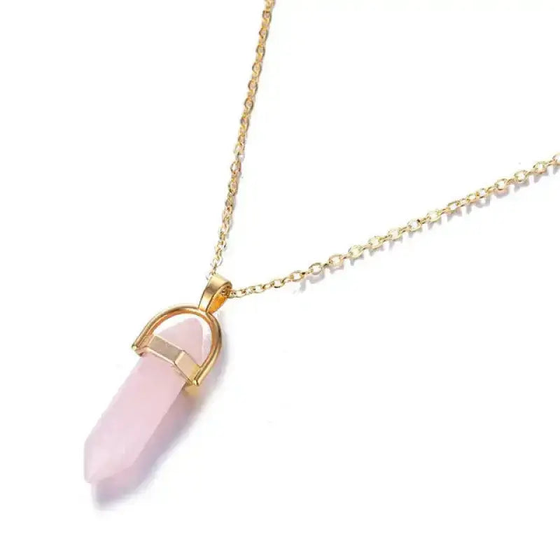 Collier en quartz rose