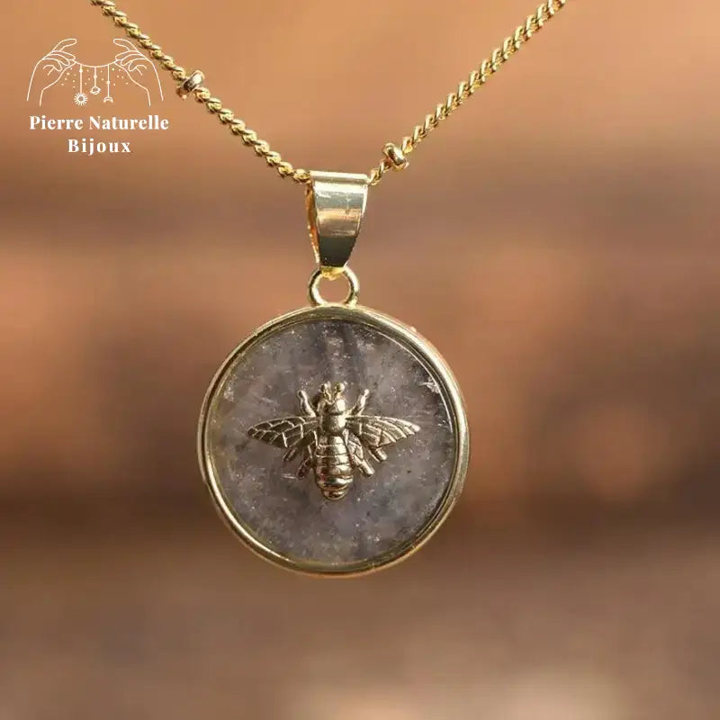 Collier "Abeille" en labradorite