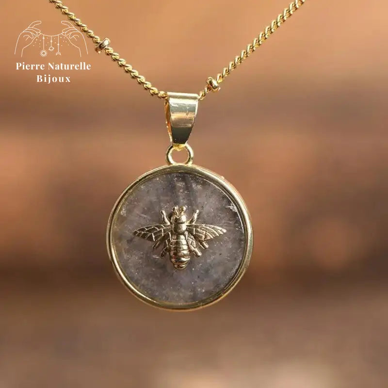 Collier "Abeille" en labradorite