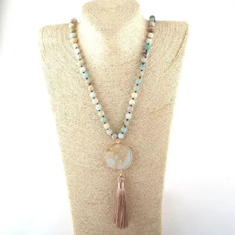 Collier "Bohême" en Amazonite