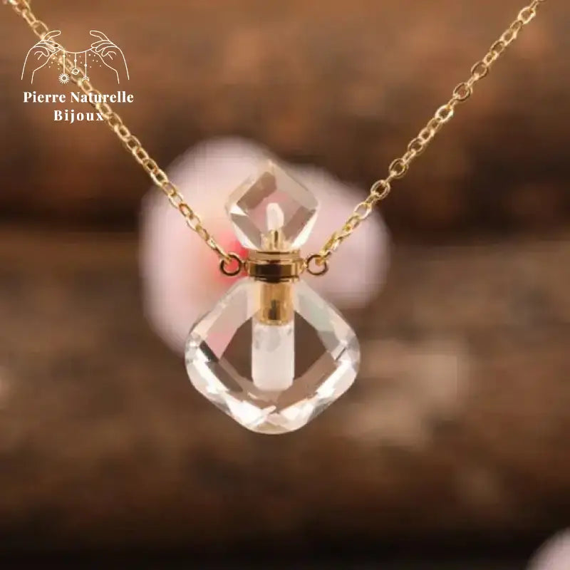 Collier diffuseur de parfum en quartz