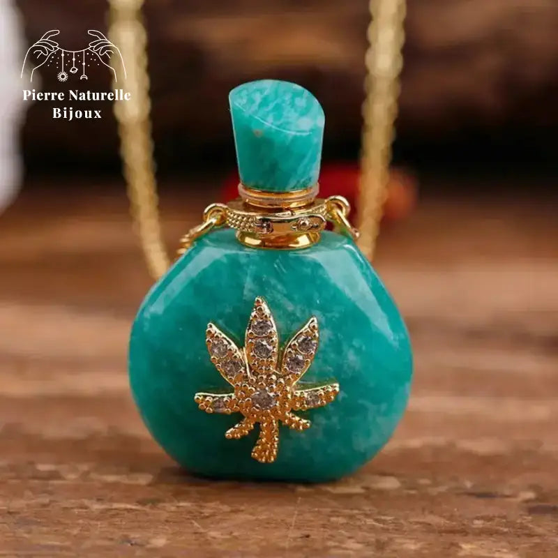 Collier diffuseur de parfum "Cérès" en amazonite