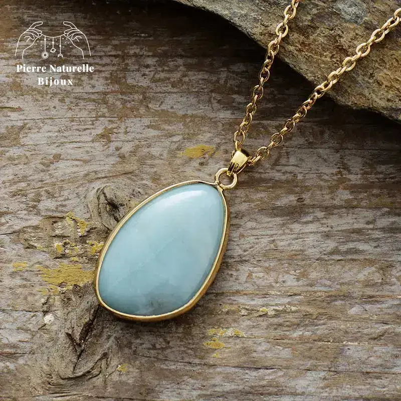 Collier "Égérie" en amazonite