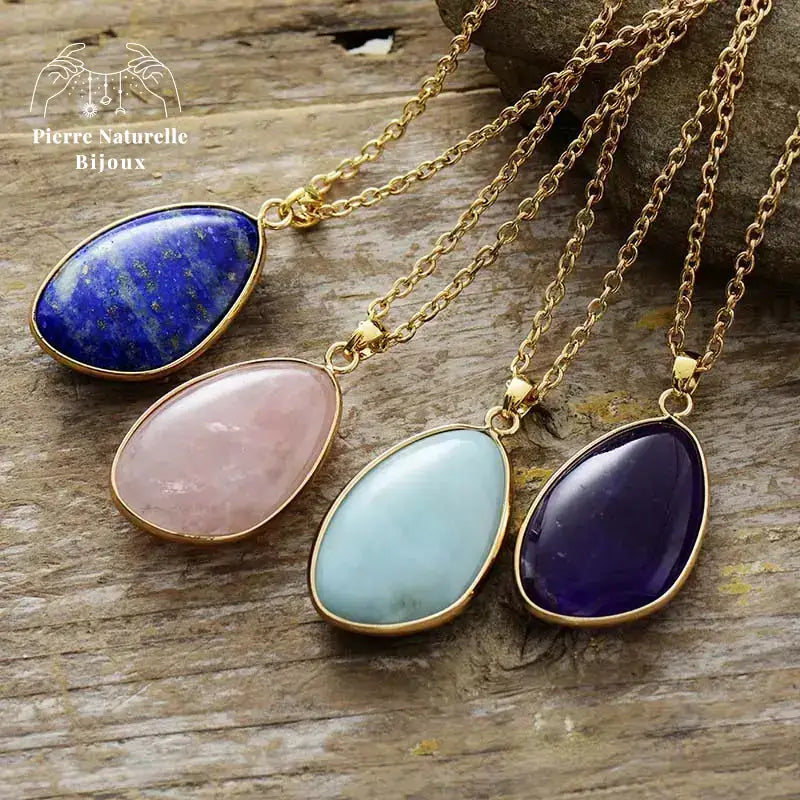 Collier "Égérie" en pierres naturelles | Colliers | pierre naturelle bijoux
