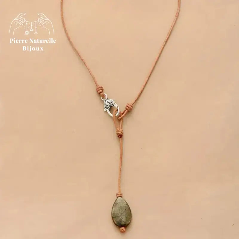 Collier "Transcendance" en Pyrite | Colliers | pierre naturelle bijoux