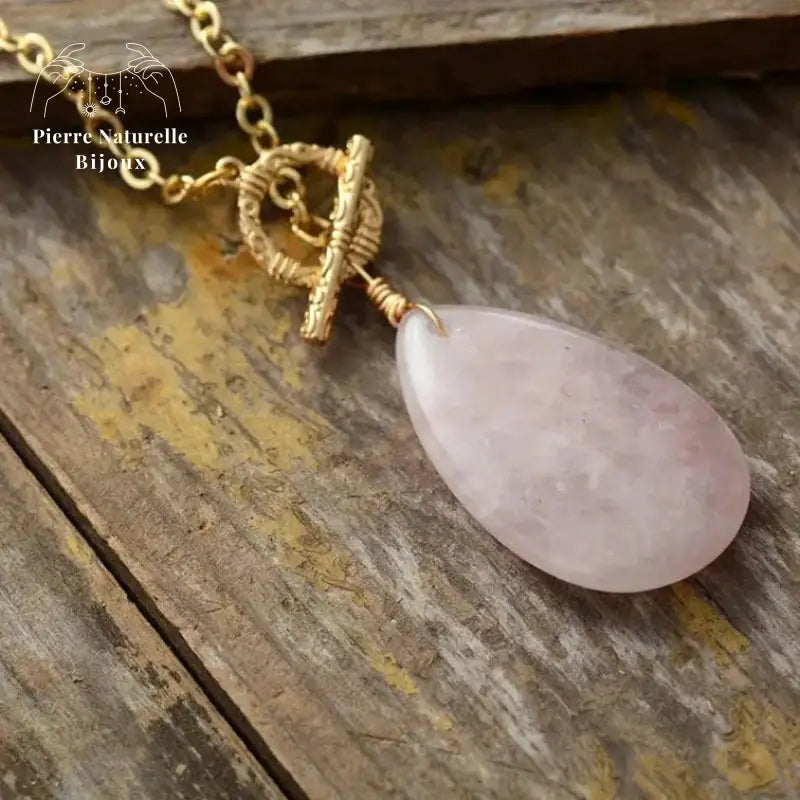 Collier "Passion" en Quartz rose | Colliers | pierre naturelle bijoux