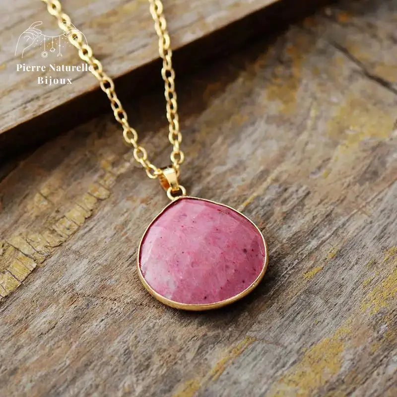 Collier "Reconnaissance" en Rhodonite | Colliers | pierre naturelle bijoux