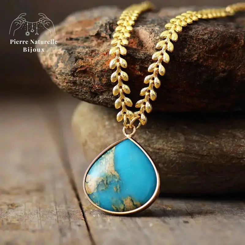 Collier "Exquis" en Turquoise | Colliers | pierre naturelle bijoux