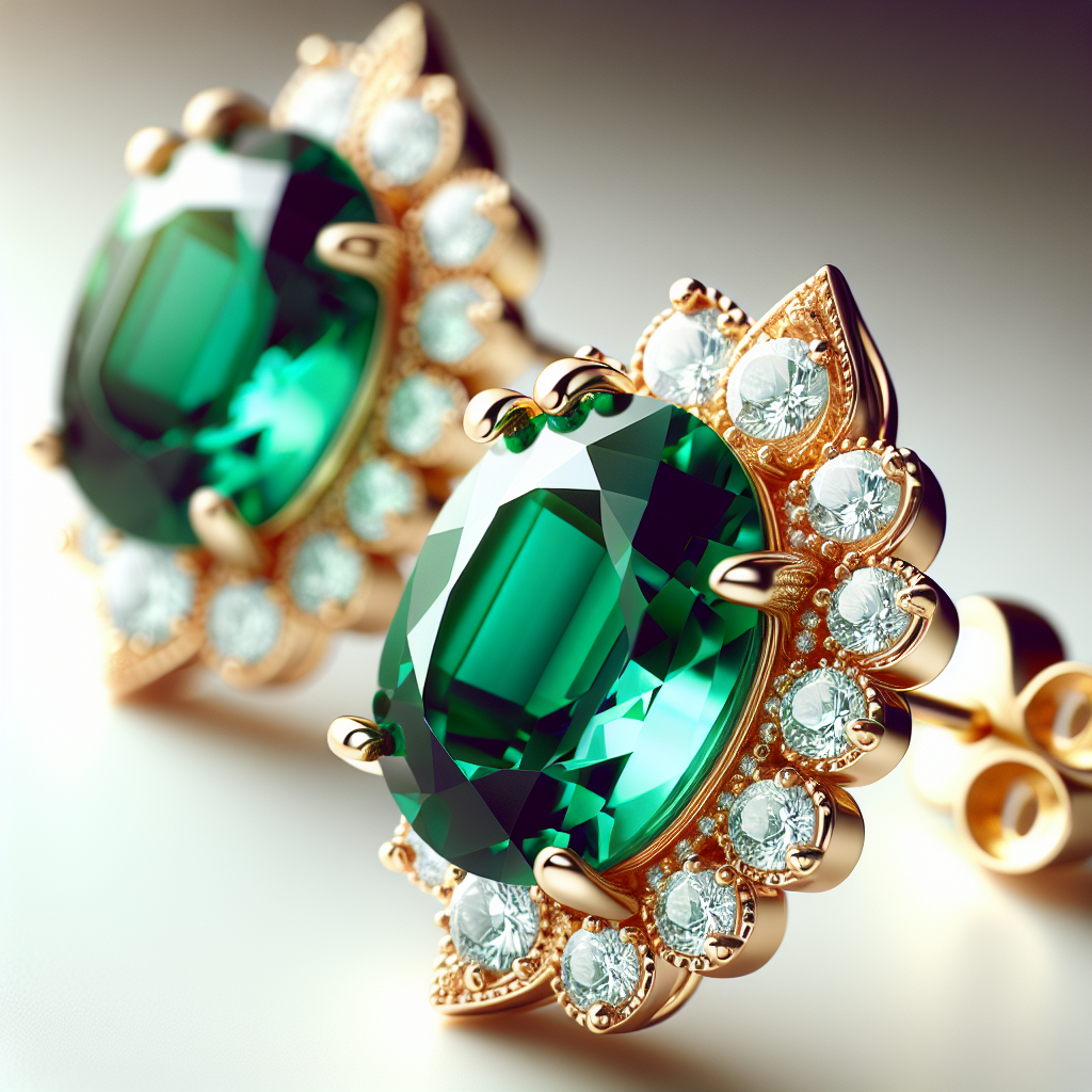 boucle d oreille pierre verte