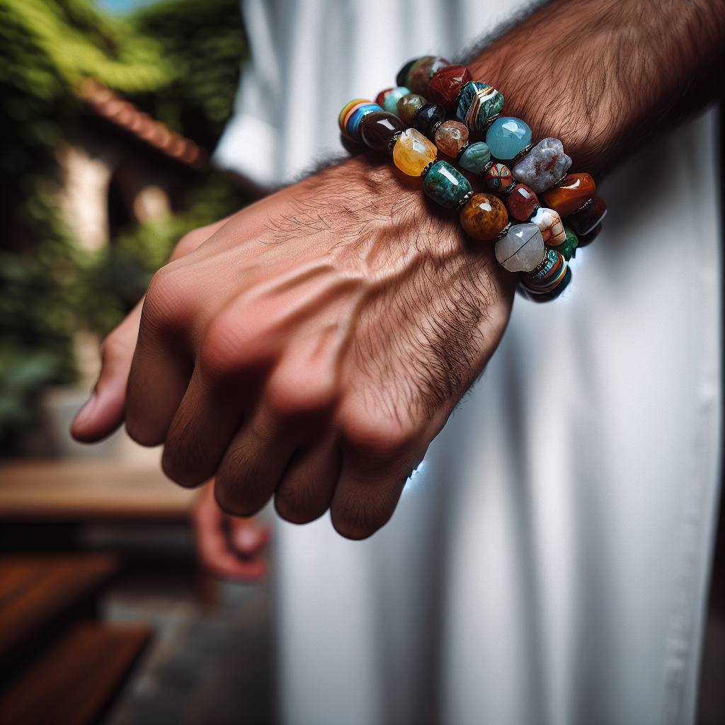 bracelet homme pierre