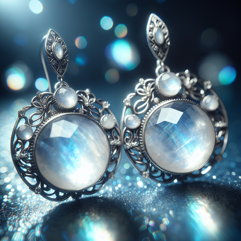 boucles d'oreilles pierre de lune