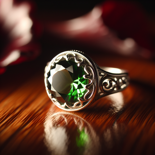 bague pierre verte