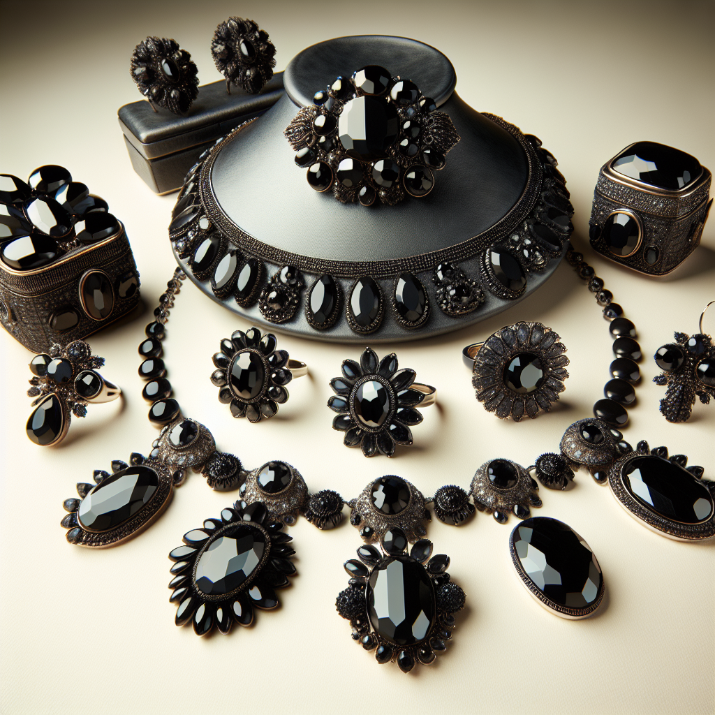 bijoux en pierre noire